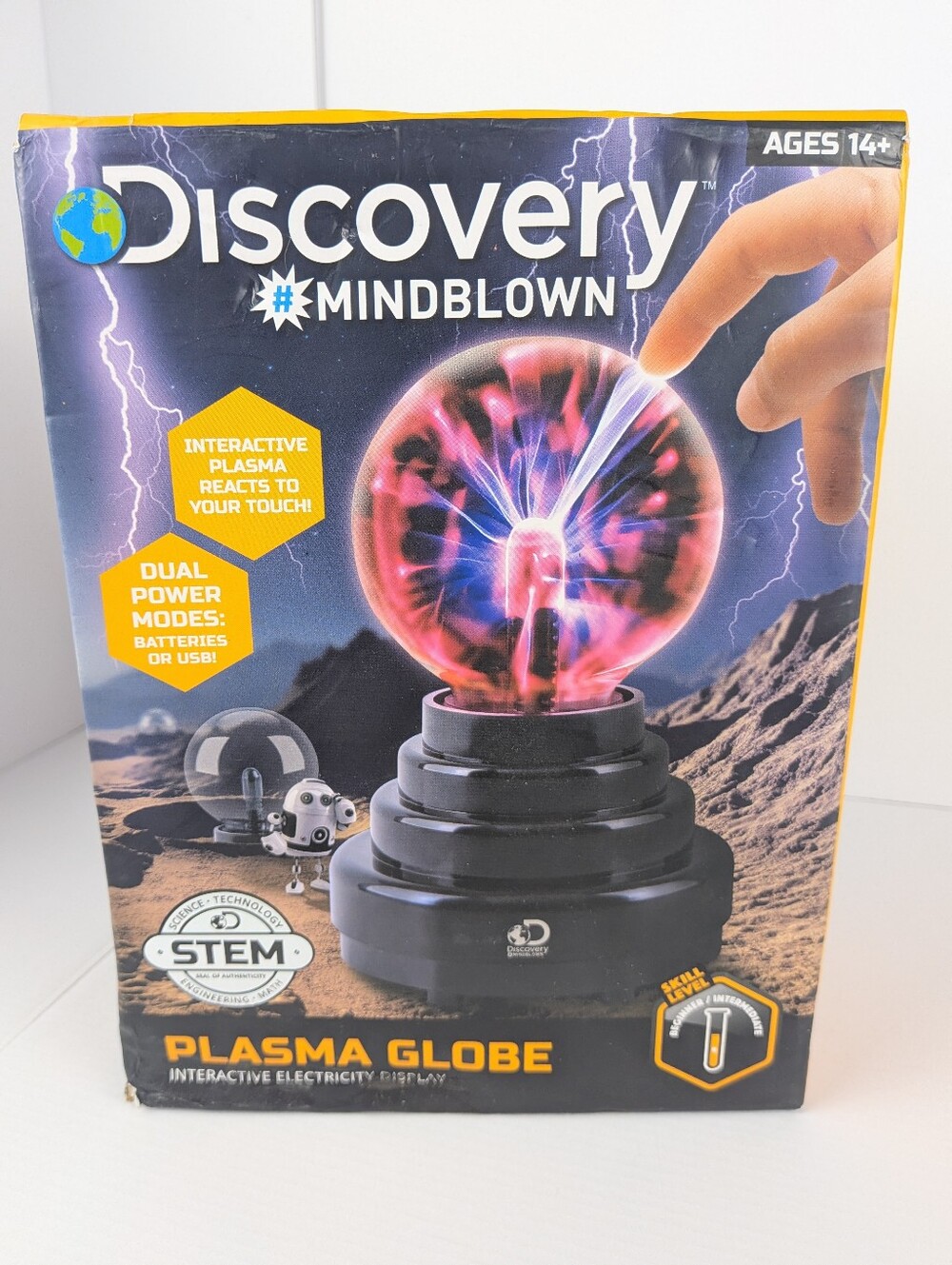 Discovery #Mindblown Plasma Globe Interactive STEM Toy 14+ Opened Unused Cond